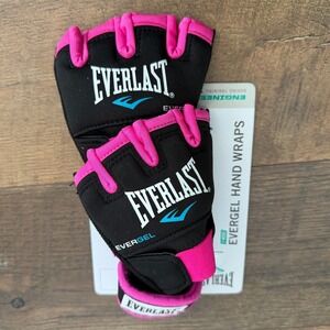 Everlast Evergel Hand Wraps Pink Black Boxing MMA Size M/L